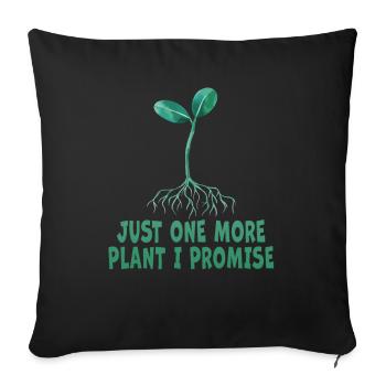 Juste une plante de plus que je promets thérapie plantaholic - Housse de coussin décorative 45 x 45 cm - noir - Devant