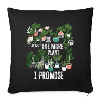Juste une plante de plus que je promets thérapie plantaholic - Housse de coussin décorative 45 x 45 cm - noir - Devant
