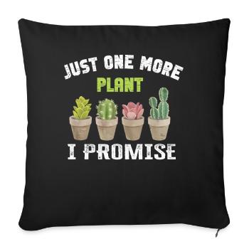 Juste une plante de plus que je promets thérapie plantaholic - Housse de coussin décorative 45 x 45 cm - noir - Devant