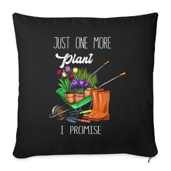 Juste une plante de plus que je promets thérapie plantaholic - Housse de coussin décorative 45 x 45 cm - noir - Devant