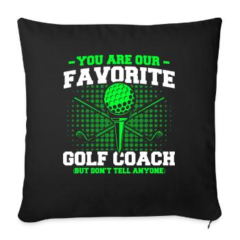Sports Player Golf Coaches Gift - Sofa pillowcase 17,3'' x 17,3'' (45 x 45 cm) - black - Front