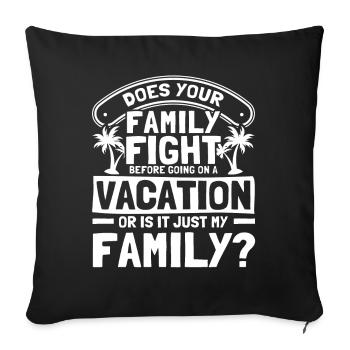 Road Trip Holiday Family Holiday Family Gift - Sofa pillowcase 17,3'' x 17,3'' (45 x 45 cm) - black - Front