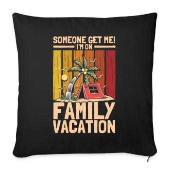 Road Trip Holiday Family Holiday Family Gift - Sofa pillowcase 17,3'' x 17,3'' (45 x 45 cm) - black - Front