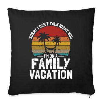Road Trip Holiday Family Holiday Family Gift - Sofa pillowcase 17,3'' x 17,3'' (45 x 45 cm) - black - Front