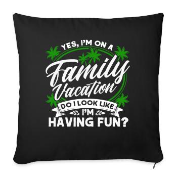 Road Trip Holiday Family Holiday Family Gift - Sofa pillowcase 17,3'' x 17,3'' (45 x 45 cm) - black - Front