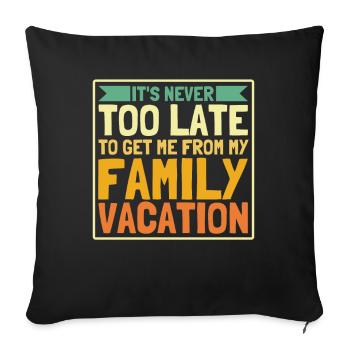 Road Trip Holiday Family Holiday Family Gift - Sofa pillowcase 17,3'' x 17,3'' (45 x 45 cm) - black - Front