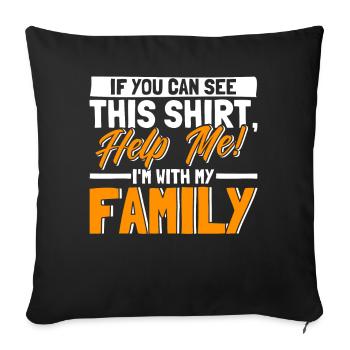 Road Trip Holiday Family Holiday Family Gift - Sofa pillowcase 17,3'' x 17,3'' (45 x 45 cm) - black - Front