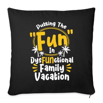 Road Trip Holiday Family Holiday Family Gift - Sofa pillowcase 17,3'' x 17,3'' (45 x 45 cm) - black - Front