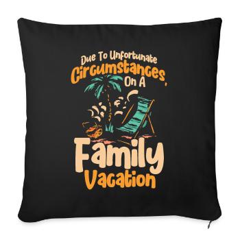 Road Trip Holiday Family Holiday Family Gift - Sofa pillowcase 17,3'' x 17,3'' (45 x 45 cm) - black - Front