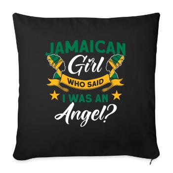 Jamaika Jamaikanische Flagge Geschenk - Sofakissenbezug 45 x 45 cm - Schwarz - Vorne