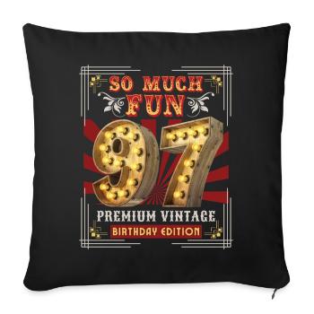 97th Birthday 97 Years Vintage-Retro Fun-Birthday - Sofa pillowcase 17,3'' x 17,3'' (45 x 45 cm) - black - Front