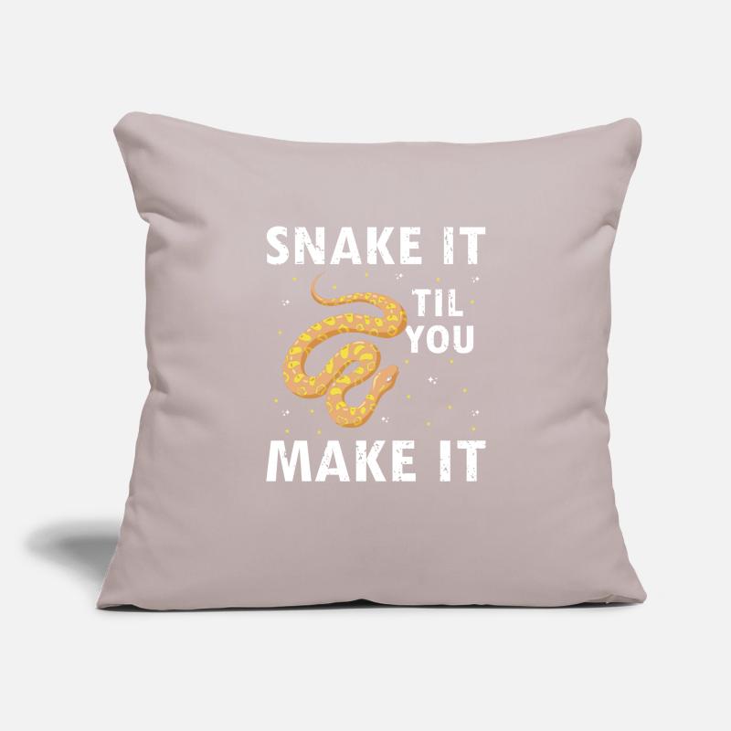 King python design pour les amateurs de serpents Housse de coussin décorative 45 x 45 cm