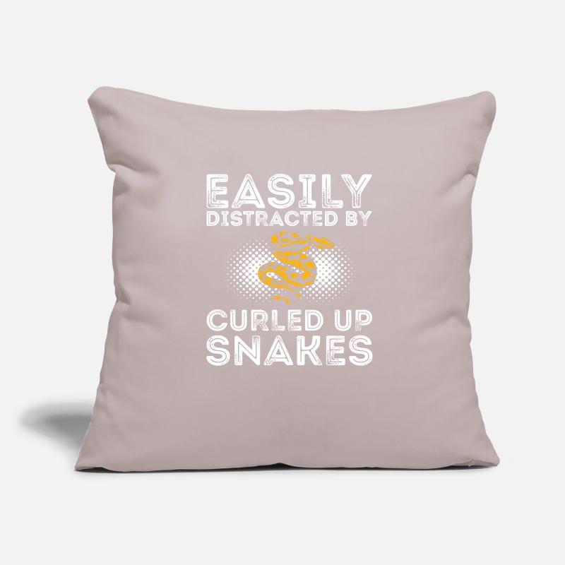 King python design pour les amateurs de serpents Housse de coussin décorative 45 x 45 cm