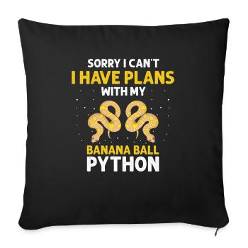 King python design for snake lovers - Sofa pillowcase 17,3'' x 17,3'' (45 x 45 cm) - black - Front