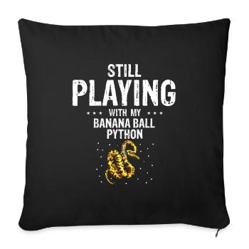 King python design for snake lovers - Sofa pillowcase 17,3'' x 17,3'' (45 x 45 cm) - black - Front