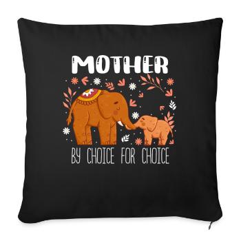 Mother By Choice For Choice Pro Choice Feminist - Sofa pillowcase 17,3'' x 17,3'' (45 x 45 cm) - black - Front