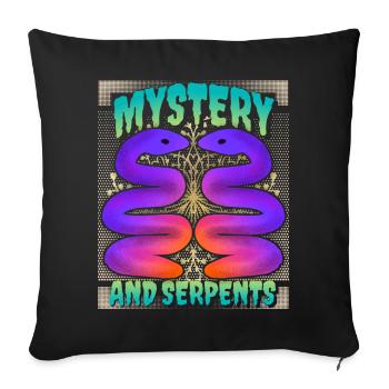 Serpent, serpents mystérieux, disant - Housse de coussin décorative 45 x 45 cm - noir - Devant