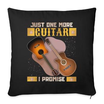 Guitar player guitar electric guitar, funny saying - Sofa pillowcase 17,3'' x 17,3'' (45 x 45 cm) - black - Front