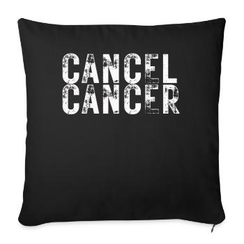 Cancer Awarness Fight Cancer Breast Cancer Warrior - Sofakissenbezug 45 x 45 cm - Schwarz - Vorne