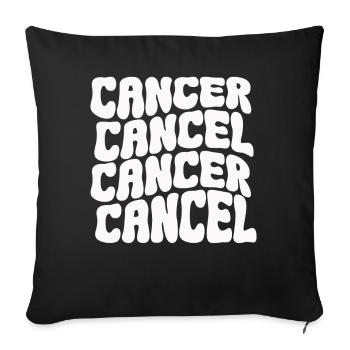 Cancer Awarness Fight Cancer Breast Cancer Warrior - Sofakissenbezug 45 x 45 cm - Schwarz - Vorne