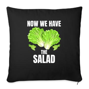 Maintenant, nous avons la salade Denglish - Housse de coussin décorative 45 x 45 cm - noir - Devant