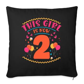 This Girl Is Now 2 | Cupcake Themed - Sofa pillowcase 17,3'' x 17,3'' (45 x 45 cm) - black - Front