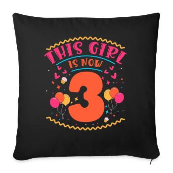 This Girl Is Now 3 | Cupcake Themed - Sofa pillowcase 17,3'' x 17,3'' (45 x 45 cm) - black - Front