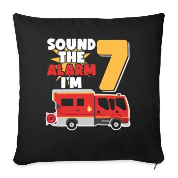 Sound The Alarm I at 7 | Firefighter Topic - Sofa pillowcase 17,3'' x 17,3'' (45 x 45 cm) - black - Front