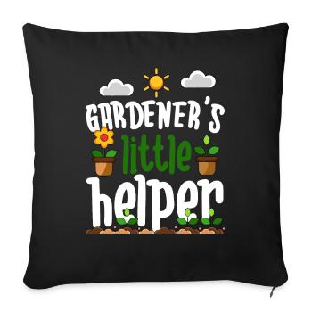 Assistante du jardinier | | d’anniversaire de la maternelle Enfants - Housse de coussin décorative 45 x 45 cm - noir - Devant