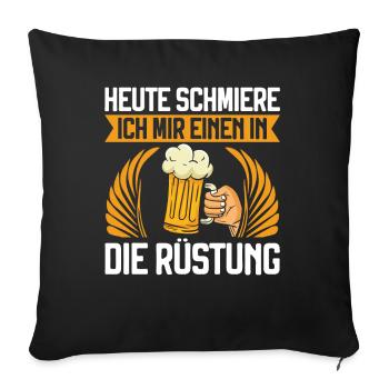 Heute Wird Endlich Mal Reset Gedrückt - Sofakissenbezug 45 x 45 cm - Schwarz - Vorne