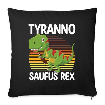 Tyranno Saufus Rex | Drôle de chemise de bière | Amusement - Housse de coussin décorative 45 x 45 cm - noir - Devant