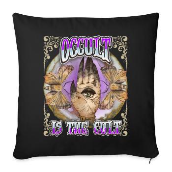 Occult, Eye All-Seeing Eye Magic Vintage Style - Sofa pillowcase 17,3'' x 17,3'' (45 x 45 cm) - black - Front