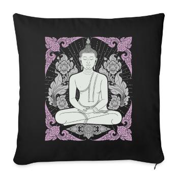 Buddhism Thai-Buddha Meditation-Buddha Thailand - Sofa pillowcase 17,3'' x 17,3'' (45 x 45 cm) - black - Front