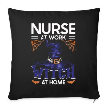 Nurse At Work Witch Im - Sofa pillowcase 17,3'' x 17,3'' (45 x 45 cm) - black - Front