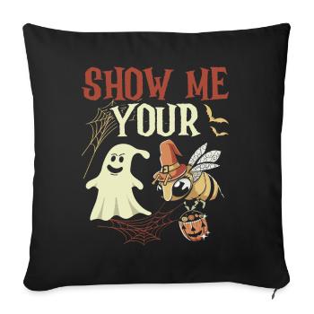 Show Me Your Ghost Bee Halloween Costume - Sofa pillowcase 17,3'' x 17,3'' (45 x 45 cm) - black - Front