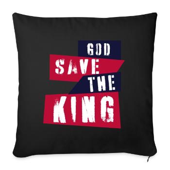 God save the King - Sofa pillowcase 17,3'' x 17,3'' (45 x 45 cm) - black - Front