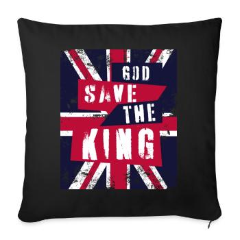 God save the King - Sofa pillowcase 17,3'' x 17,3'' (45 x 45 cm) - black - Front