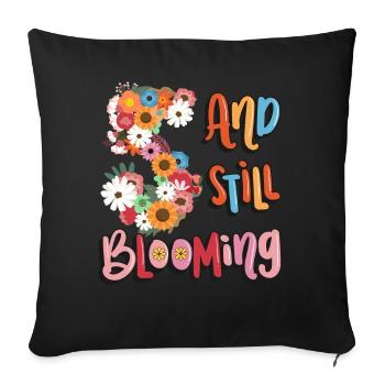 5 Et encore des filles fleuries 5. - Housse de coussin décorative 45 x 45 cm - noir - Devant