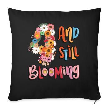 4 Et encore des filles fleuries 4. - Housse de coussin décorative 45 x 45 cm - noir - Devant