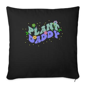 Plant Daddy Fleurs Assorties, Floraison Thème Floral - Housse de coussin décorative 45 x 45 cm - noir - Devant