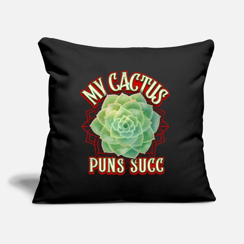 Succulentes, succulentes, cactus Cactus Dicton Jeu de mots Housse de coussin décorative 45 x 45 cm