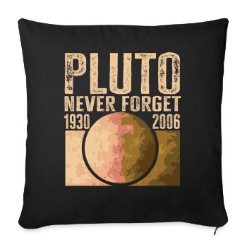 N’oubliez jamais Pluto Design Retro Style Funny Space - Housse de coussin décorative 45 x 45 cm - noir - Devant