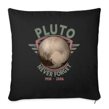 N’oubliez jamais Pluto Design Retro Style Funny Space - Housse de coussin décorative 45 x 45 cm - noir - Devant