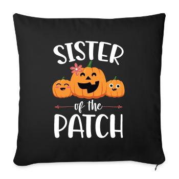 Sister The Patch Funny And Cute Halloween - Sofa pillowcase 17,3'' x 17,3'' (45 x 45 cm) - black - Front
