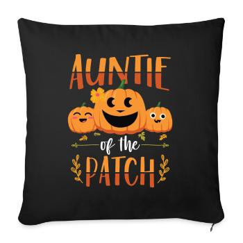 Aunt The Patch Adorable Pumpkins Halloween - Sofa pillowcase 17,3'' x 17,3'' (45 x 45 cm) - black - Front
