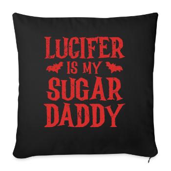 Luzifer Ist Mein Sugar Daddy Spooky Halloween - Sofakissenbezug 45 x 45 cm - Schwarz - Vorne