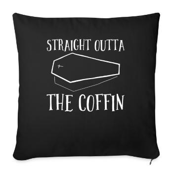 Straight Outta The Coffin Spooky Halloween Urlaub - Sofakissenbezug 45 x 45 cm - Schwarz - Vorne