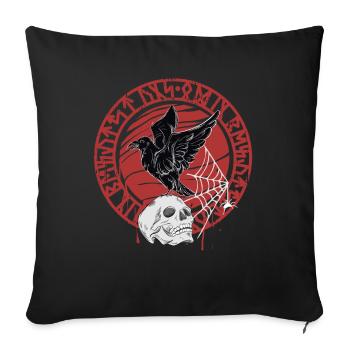 Spooky Black Bird Crow Witchcraft Halloween Holiday - Sofa pillowcase 17,3'' x 17,3'' (45 x 45 cm) - black - Front