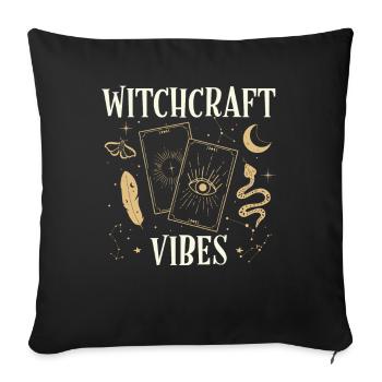 Sorcellerie Vibes Spooky Sorcery Halloween Holiday - Housse de coussin décorative 45 x 45 cm - noir - Devant