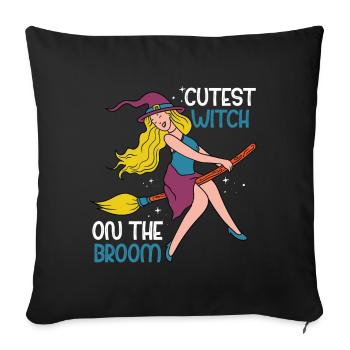 Sorcière la plus douce sur Dem - Housse de coussin décorative 45 x 45 cm - noir - Devant